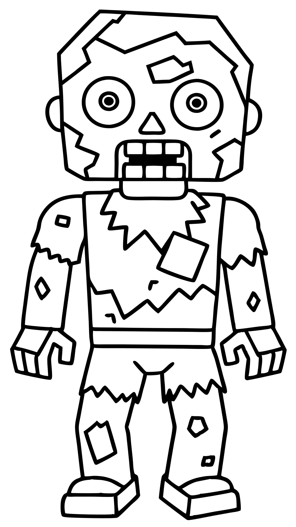 minecraft mutent mobs zombie coloriage